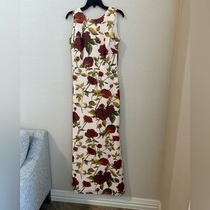 NWT Dress The Population Cherilyn Floral Chiffon CowlBack Gown Size Medium